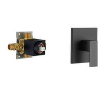 Load image into Gallery viewer, 1 Way Pressure Balance Shower Mixer Valve - Wall Mount - 6&quot; Brass/Matt Black
