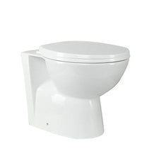 Load image into Gallery viewer, Off White Unit Back To Wall Ceramic White Oval Toilet Pan with Cistern
