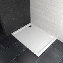 Load image into Gallery viewer, Shower Tray White Finish Rectangle Resin Stone
