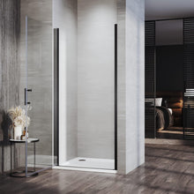 Load image into Gallery viewer, Glass Screen Door Only Shower Enclosure 900 mm x 1850mm Black Finish Frame
