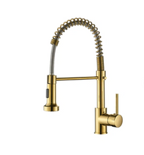 Load image into Gallery viewer, Kitchen Mixer Tap Pull Out Kitchen Faucet Gold Pull Down Kitchen Sink Faucet Luxury Hot &amp; Cold Brass
