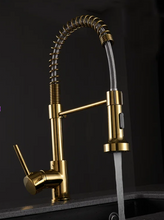 Load image into Gallery viewer, Kitchen Mixer Tap Pull Out Kitchen Faucet Gold Pull Down Kitchen Sink Faucet Luxury Hot &amp; Cold Brass
