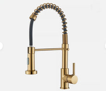 Load image into Gallery viewer, Kitchen Mixer Tap Pull Out Kitchen Faucet Gold Pull Down Kitchen Sink Faucet Luxury Hot &amp; Cold Brass
