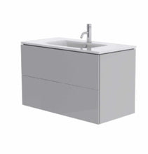 Load image into Gallery viewer, Vanity Unit Wall-Mounted with Two Drawers Light Grey 770mm and White Basin Sink
