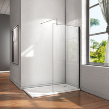 Load image into Gallery viewer, Walk In Screen Panel 760mm Wet Room Shower Enclosure Clear Tempered Glass With Shower Tray
