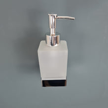 Load image into Gallery viewer, wall mounted soap holder Soap Holder Chrome Glass Dispenser and Holder Wall Mounted Modern Square Accessory
