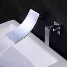 Load image into Gallery viewer,  mono basin taps Waterfall Basin Tap Chrome Finish Mixer Tap Bathroom Single Lever Hot Cold Tap Wall Mounted Tap
