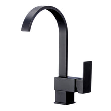 Load image into Gallery viewer, black kitchen tap Kitchen Tap Black Finish Lever Mixer Tap Square Mono Faucet
