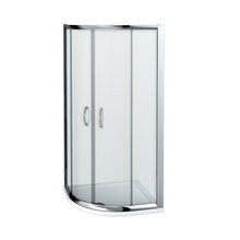 Load image into Gallery viewer, Sliding Shower Door Shower Tray 800x800mm Quadrant Shower Enclosure Clear Glass Sliding Shower With Stone Tray
